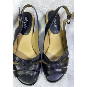 Softspots Women’s Neima, Black Slingback Sandal, Size 9 WW